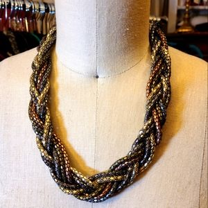 Metallic Braided Necklace